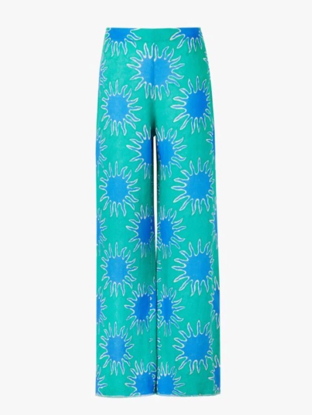 Mango x Simon Miller Printed Linen Wide-Leg Trousers NWT